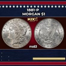 1881-p Morgan Dollar $1 Grades ms63