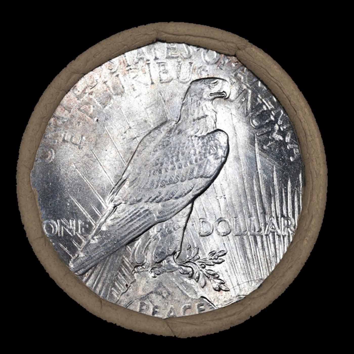 EO- 20 Coin SEARS Peace Silver $1 Roll Uncirculated Mystery 'P' Rev/'P' Rev Ends