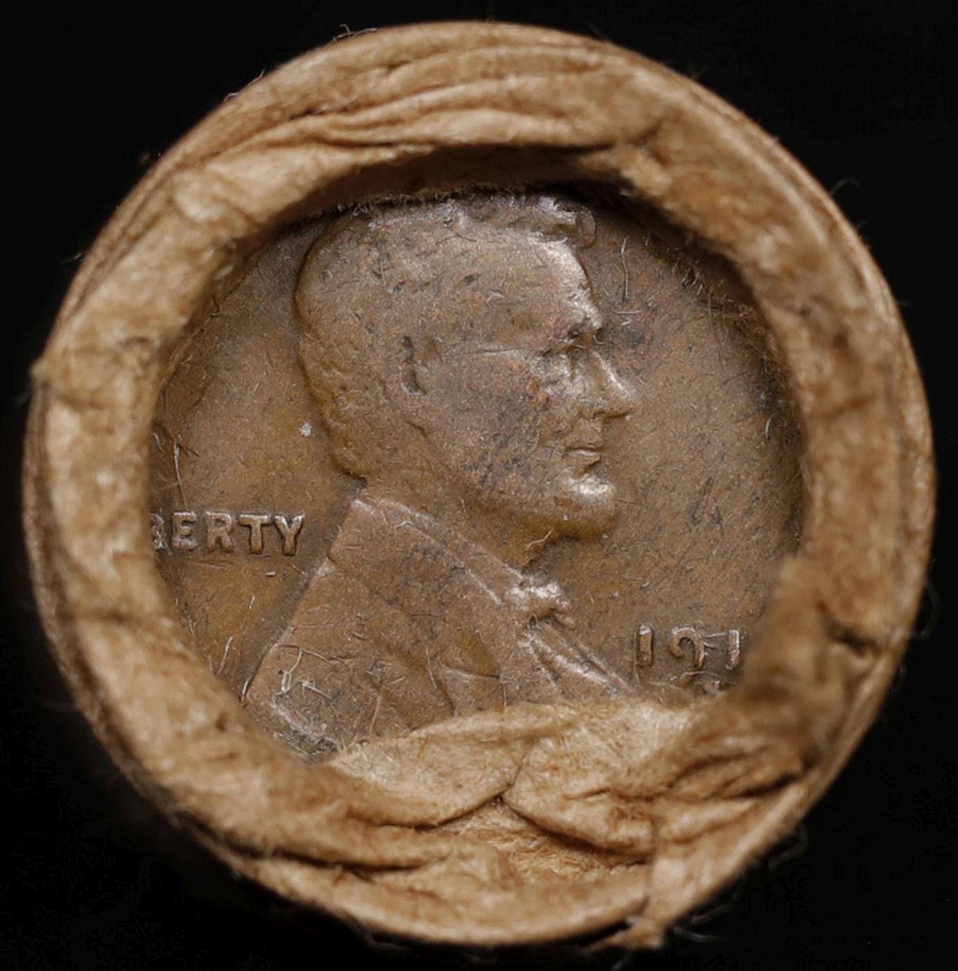 Lincoln Wheat Cent 1c Mixed Roll Orig Brandt McDonalds Wrapper, 1918-s end, Indian other end