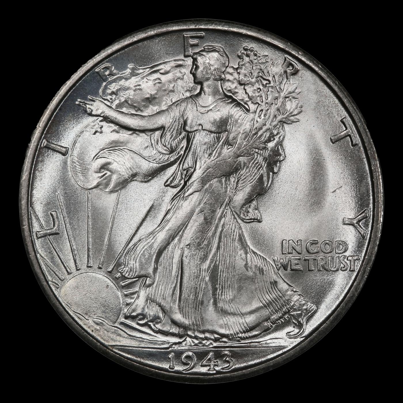 1943-s Walking Liberty Half Dollar TOP POP! 50c ms67+ SEGS