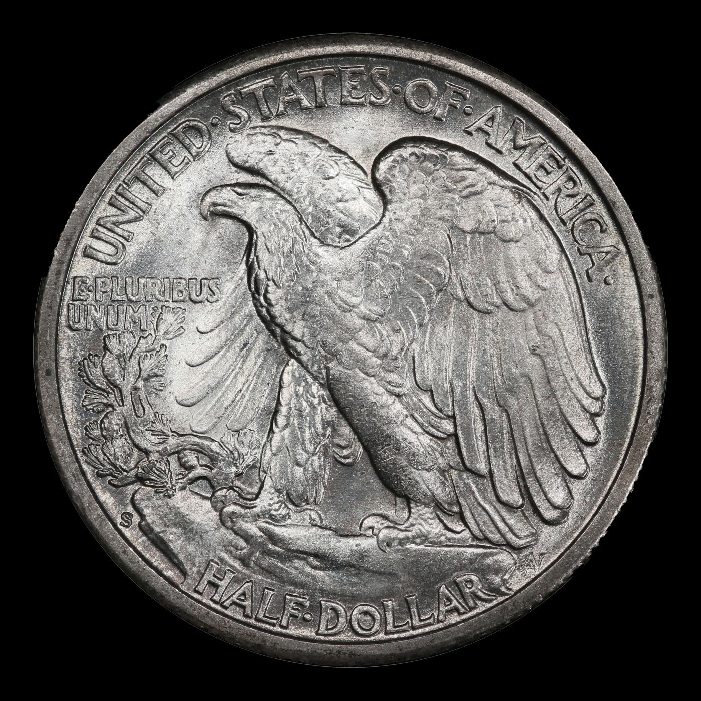 1943-s Walking Liberty Half Dollar TOP POP! 50c ms67+ SEGS