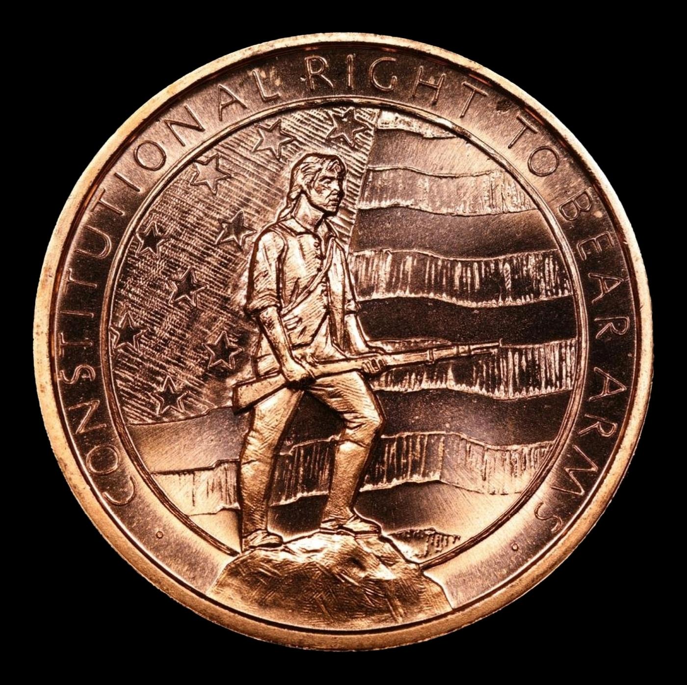 Right To Bear Arms 2nd Amendment - 1oz .999 Fine Copper Round