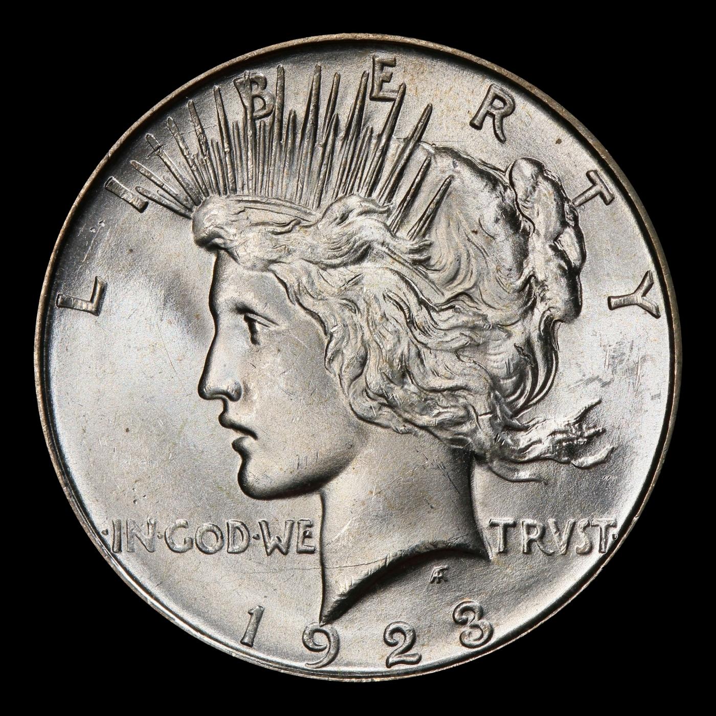 1923-d Peace Dollar $1 ms65 SEGS