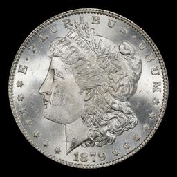 1879-p Morgan Dollar $1 Grades ms63+