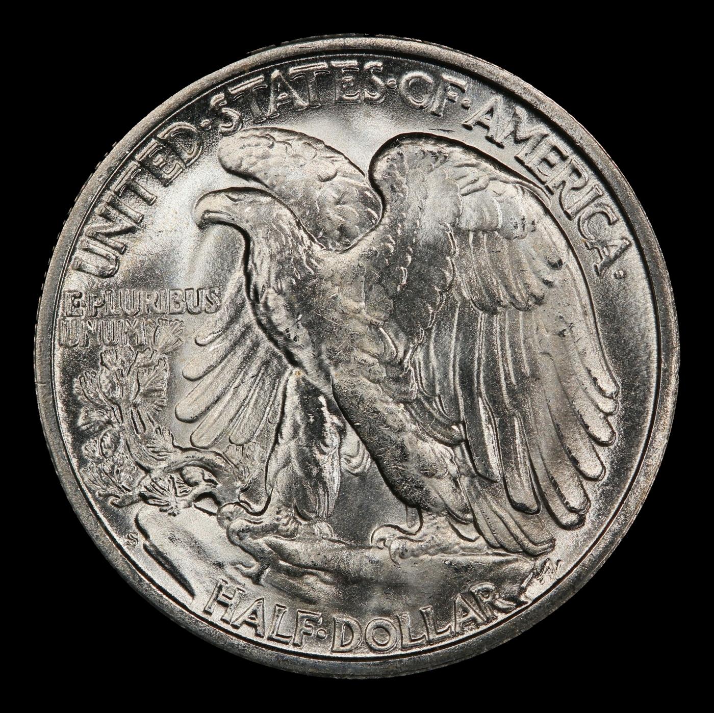 1946-s Walking Liberty Half Dollar 50c Grades ms66