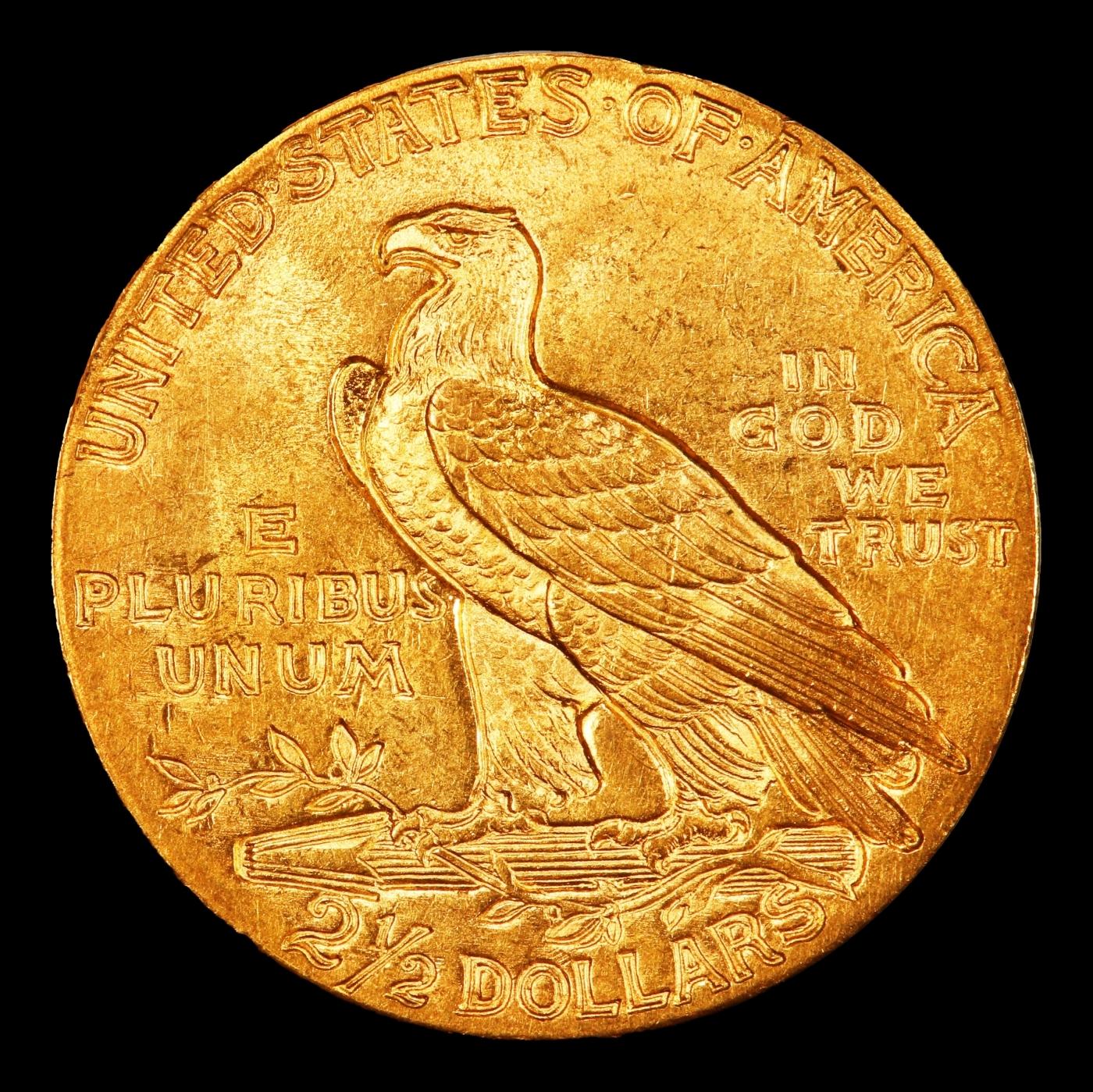 1911-p Gold Indian Quarter Eagle $2 1/2 ms64+ SEGS