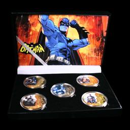 5 Coin Batman Gold Plated Round Collection