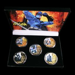 5 Coin Batman Gold Plated Round Collection