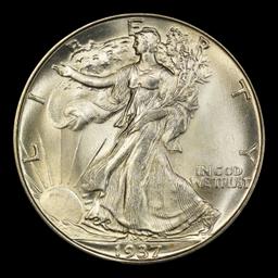 1937-d Walking Liberty Half Dollar Near Top Pop 50c ms67 SEGS