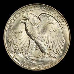 1937-d Walking Liberty Half Dollar Near Top Pop 50c ms67 SEGS