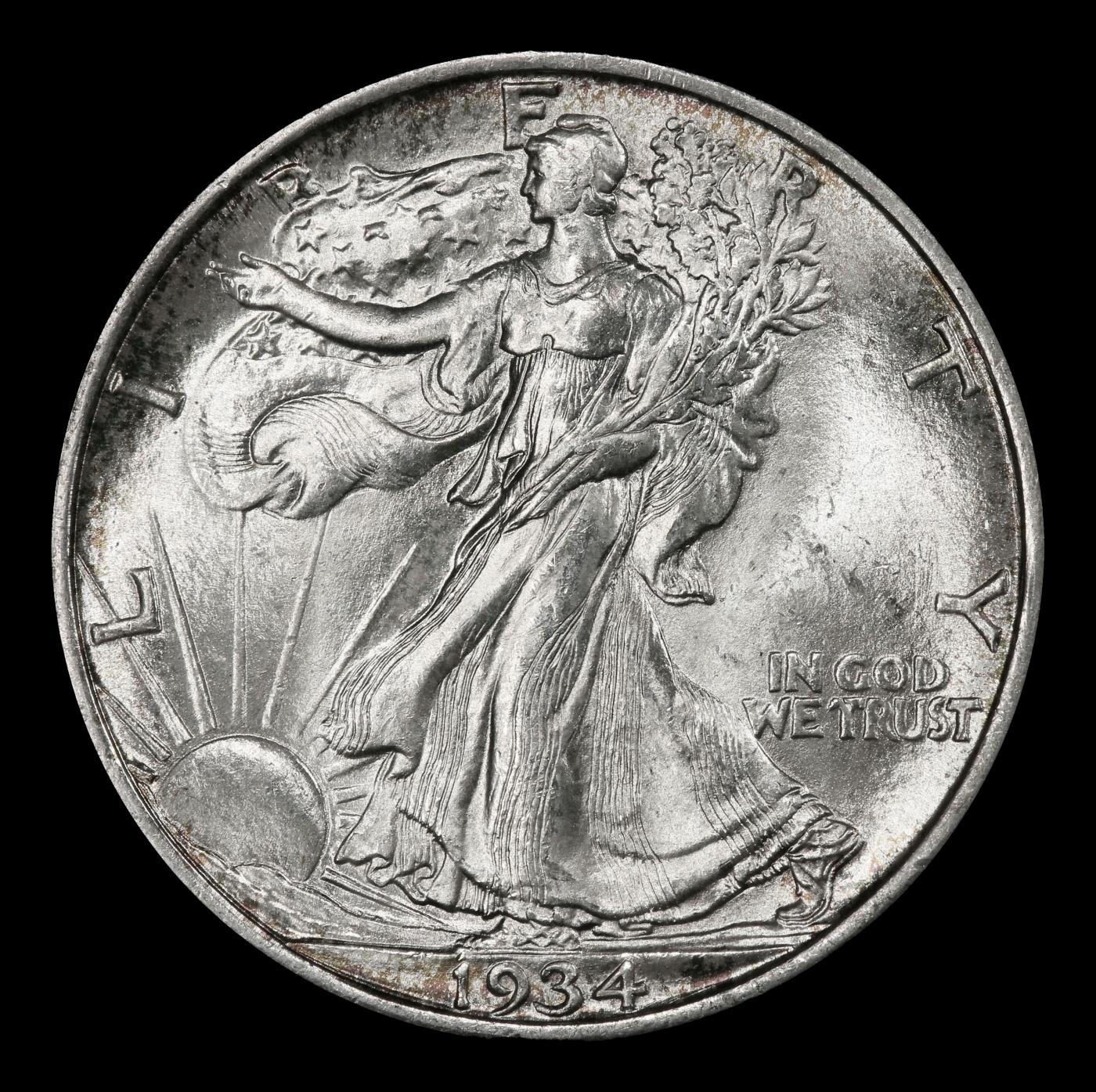 1934-d Walking Liberty Half Dollar 50c ms65 SEGS