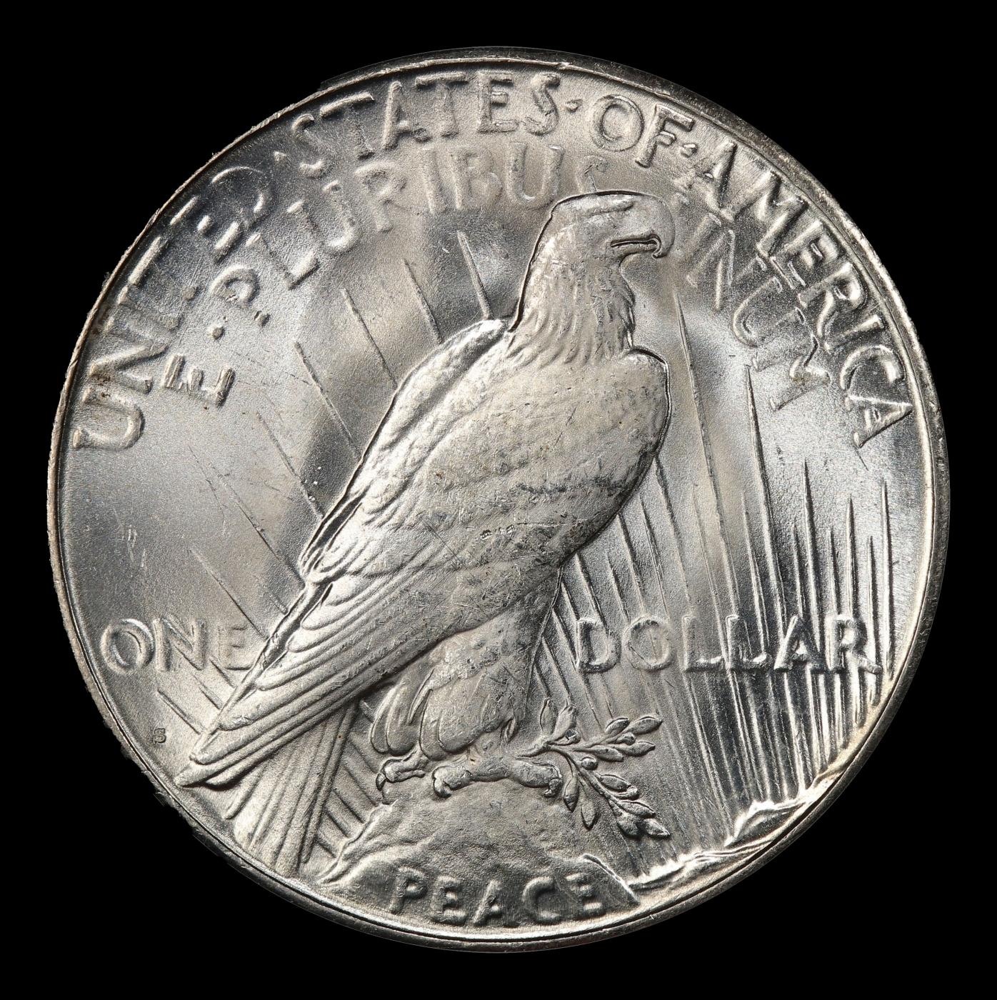 1923-s Peace Dollar $1 ms65 SEGS