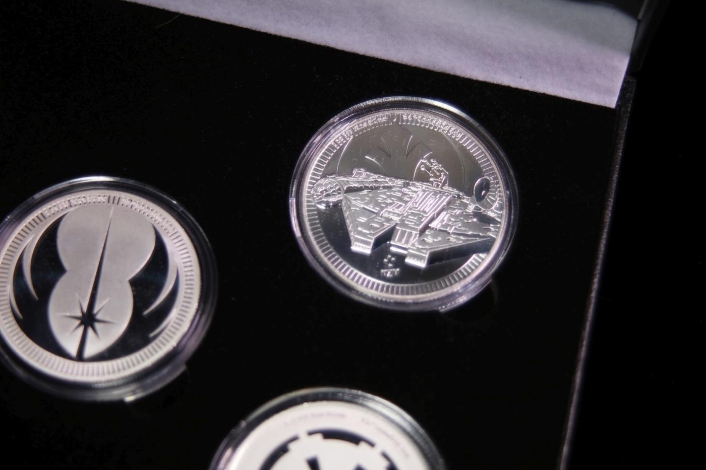 5x 1oz Silver Round Star Wars Set, Darth Vader, rebel alliance, Empire, Jedi Crest, Millennium Falco