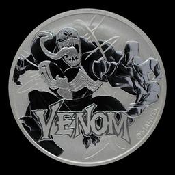 2020 Tuvalu $1 Venom Marvel Series Coin - 1 oz Silver Round Round