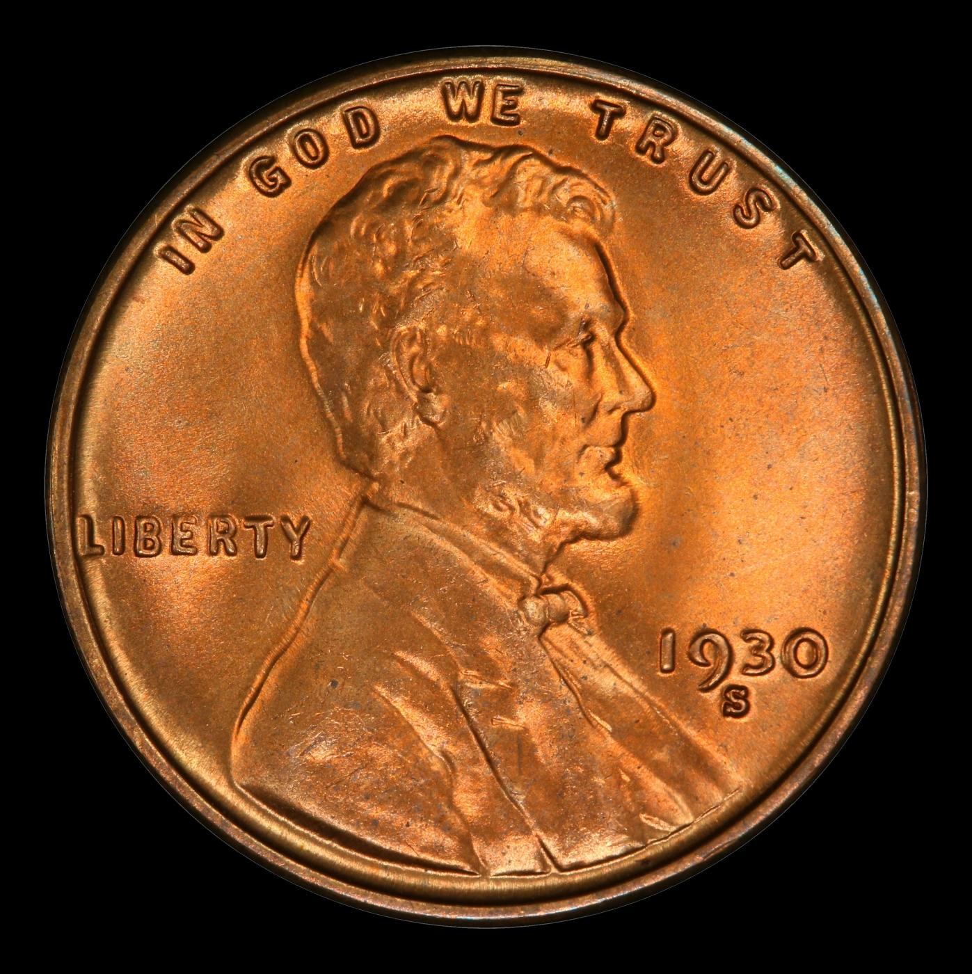 1930-s Lincoln Cent Near Top Pop! 1c ms66+ rd SEGS