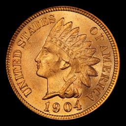 1904 Indian Cent . 1c ms66 rd SEGS