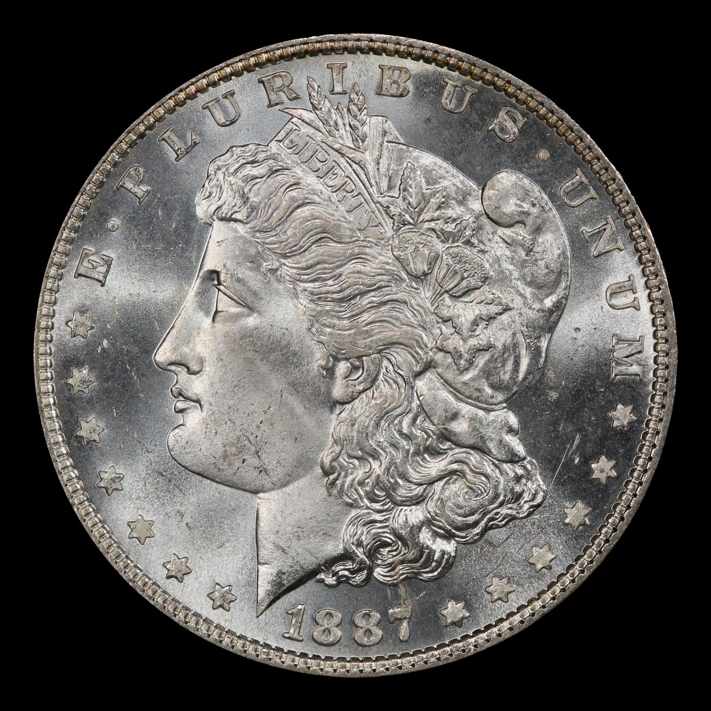 1887-p Morgan Dollar $1 ms66+ SEGS
