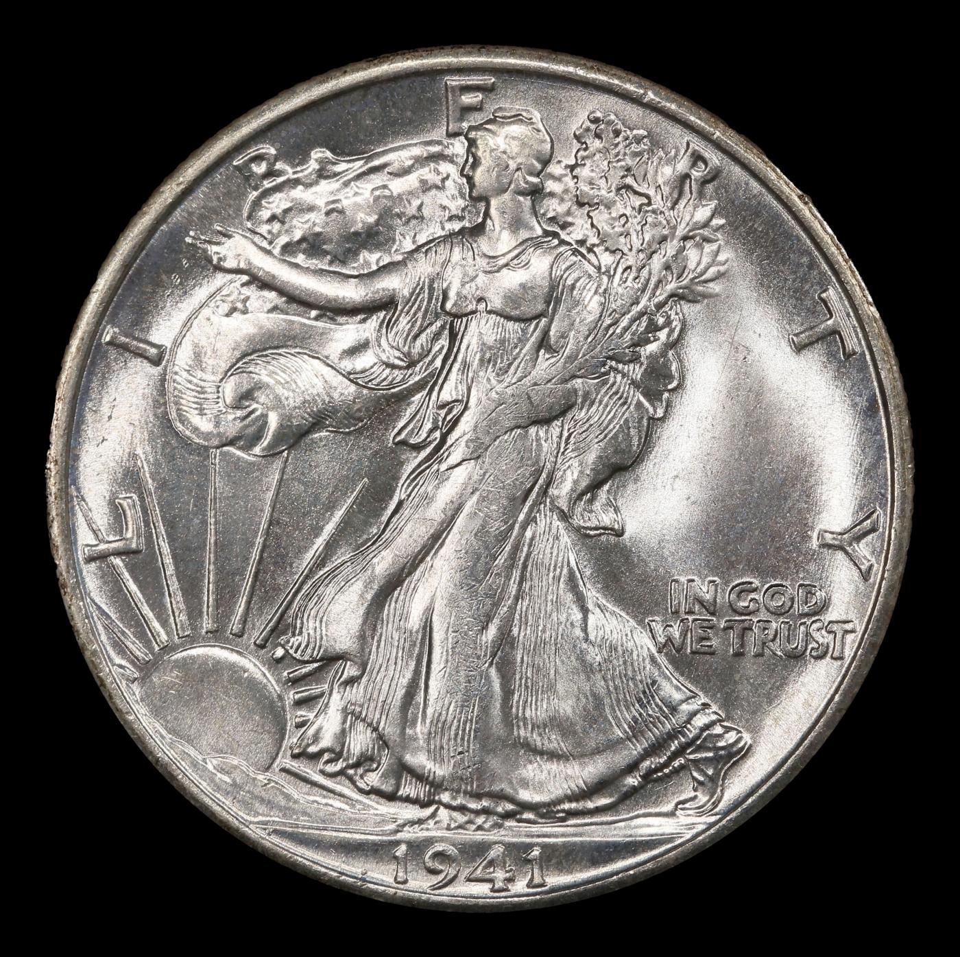 1941-s Walking Liberty Half Dollar Near Top Pop 50c ms67 SEGS
