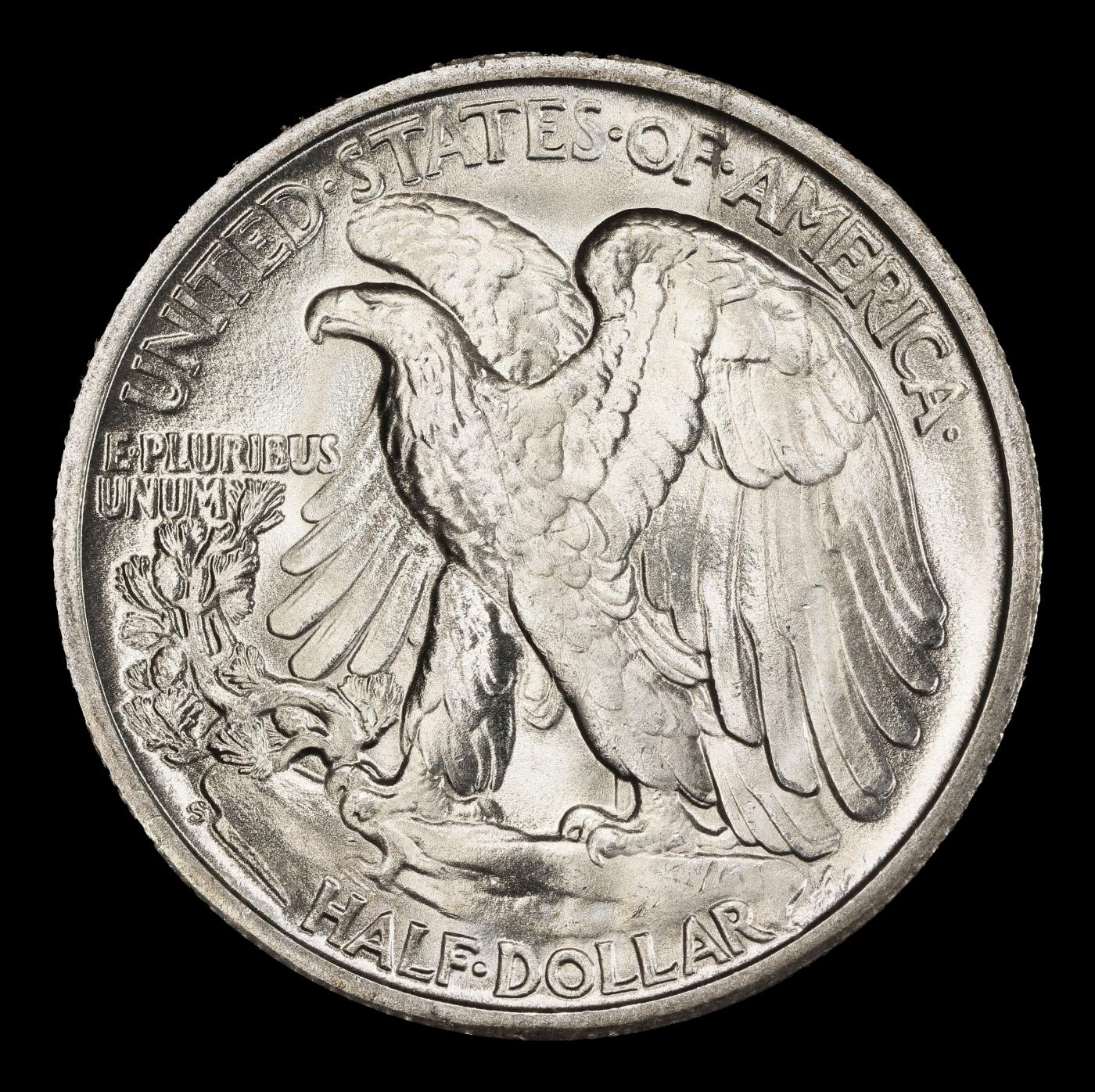 1946-s Walking Liberty Half Dollar Near Top Pop 50c ms66+ SEGS