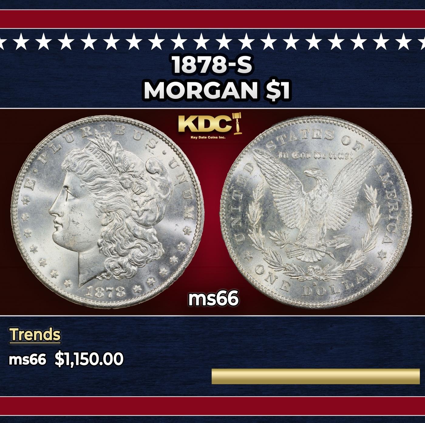 1878-s Morgan Dollar $1 ms66 SEGS