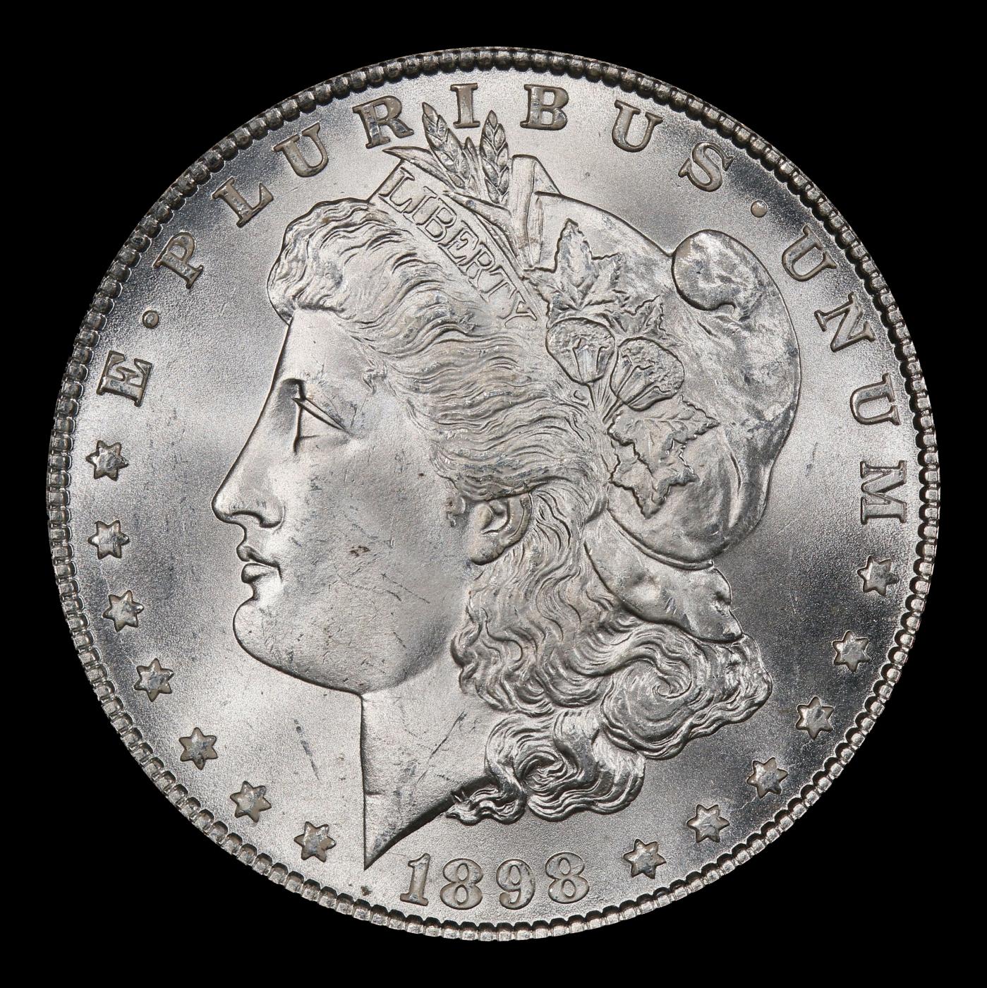 1898-p Morgan Dollar $1 Grades ms66