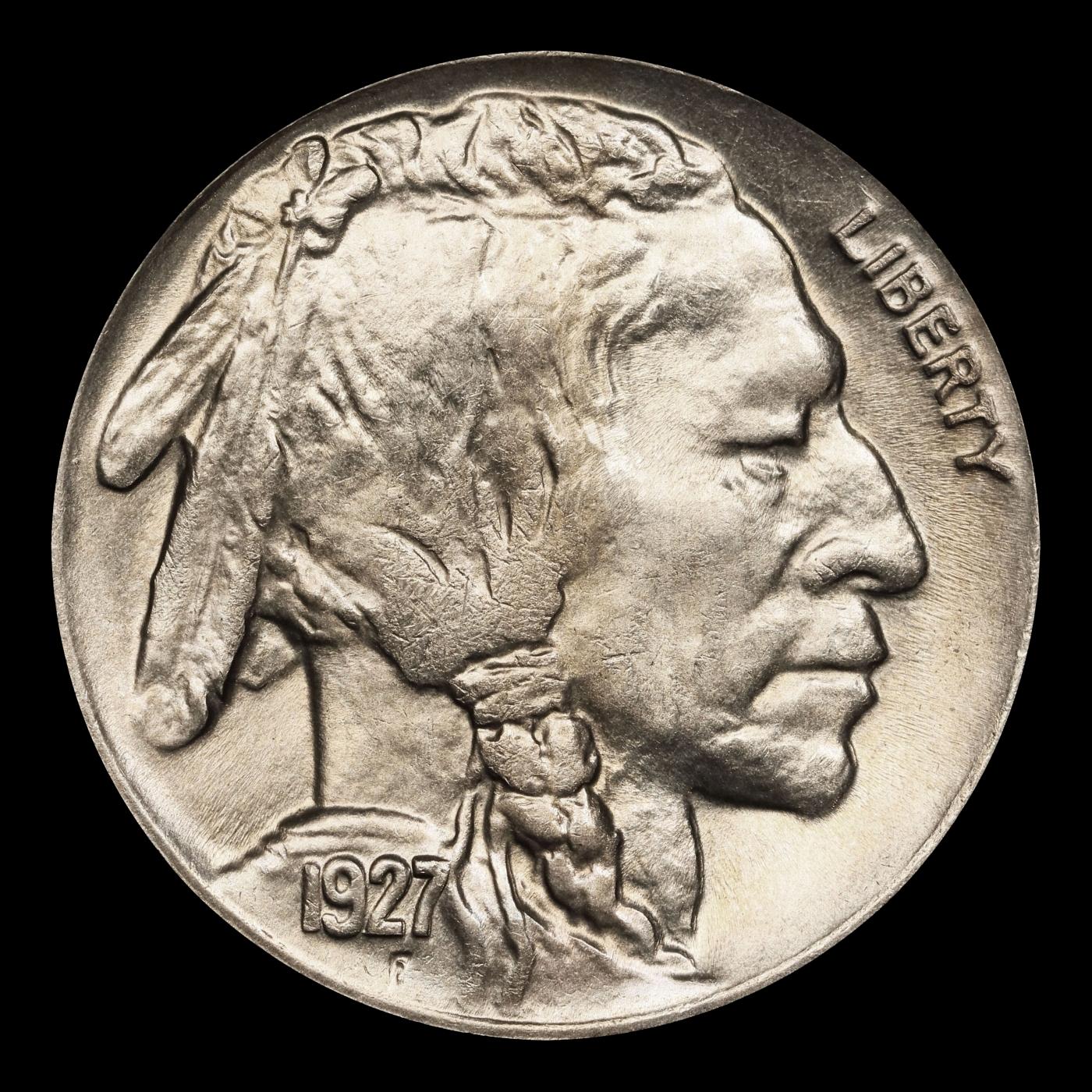 1927-d Buffalo Nickel Near Top Pop! 5c ms65+ SEGS