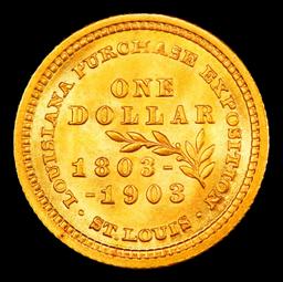1903 Jefferson Louisiana Purchase Gold Commem Dollar TOP POP! 1 ms68 SEGS