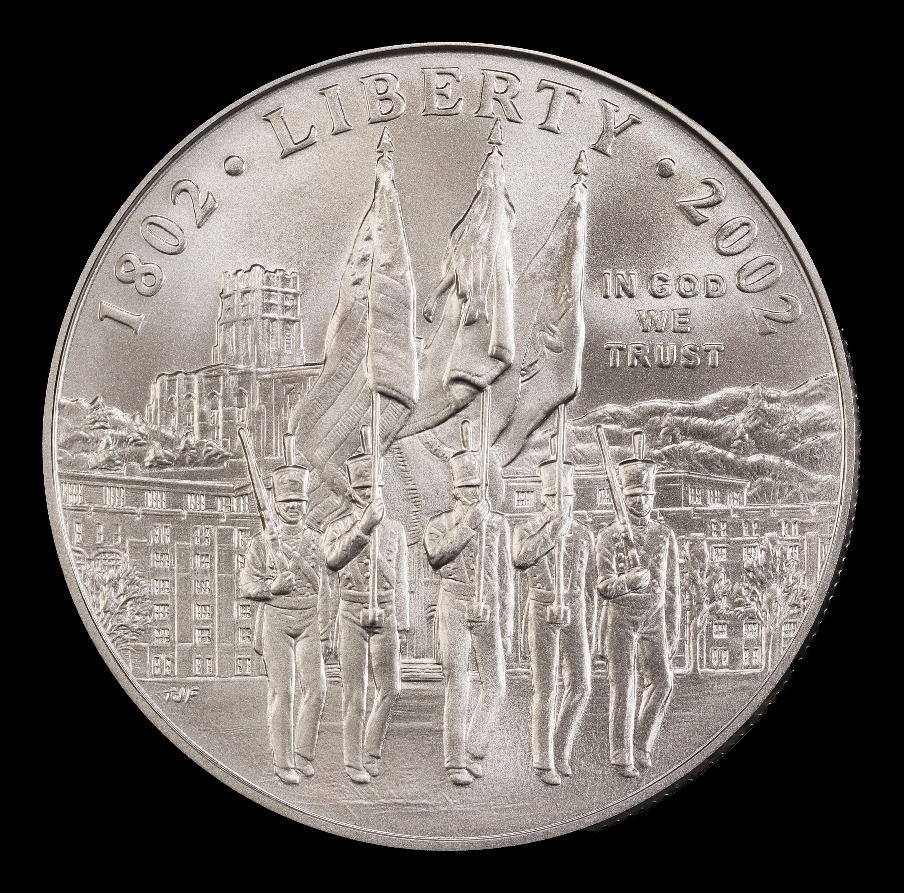 2002-W West Point Modern Commem Dollar $1 ms70 SEGS