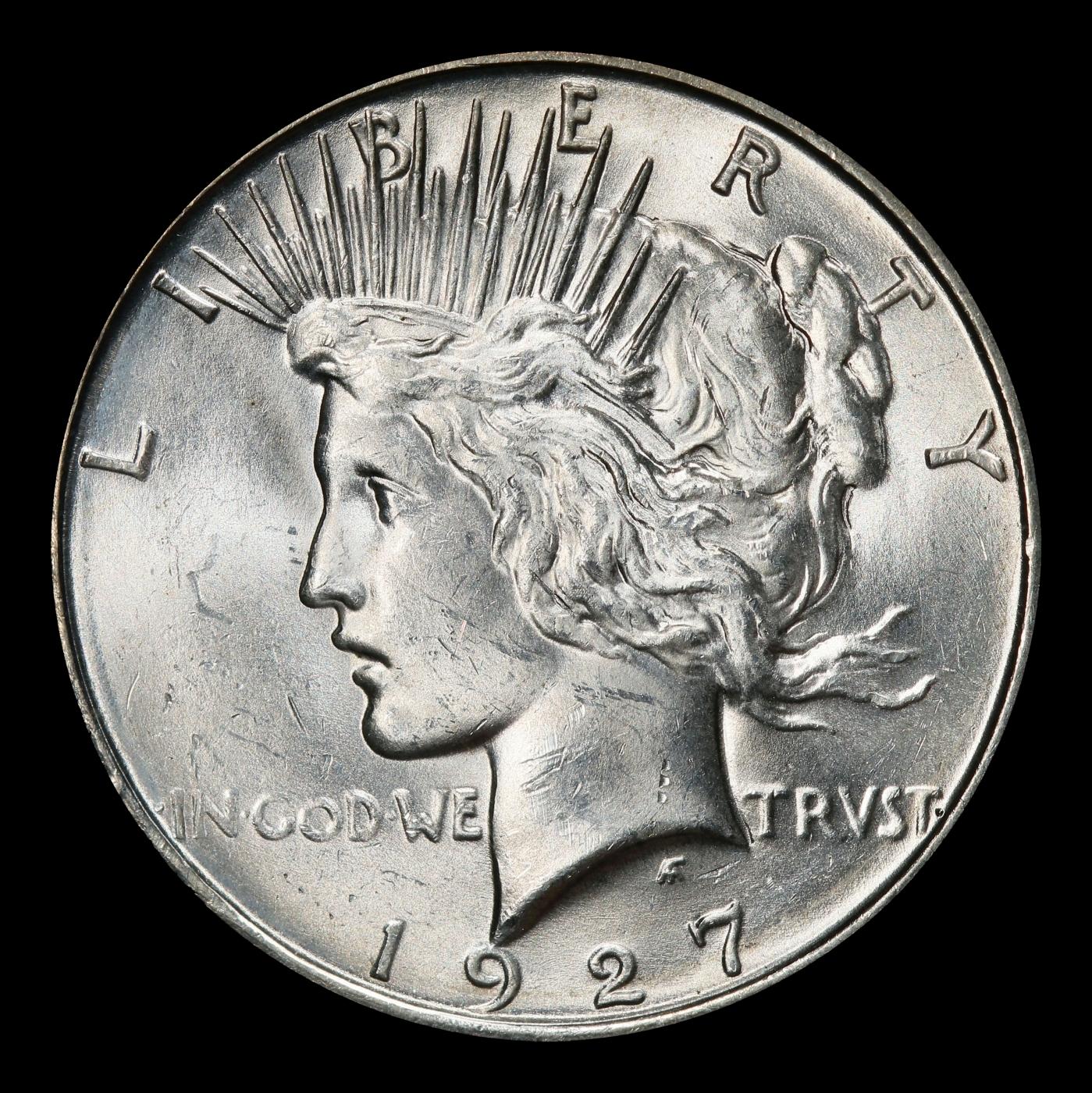 1927-d Peace Dollar $1 Grades ms63