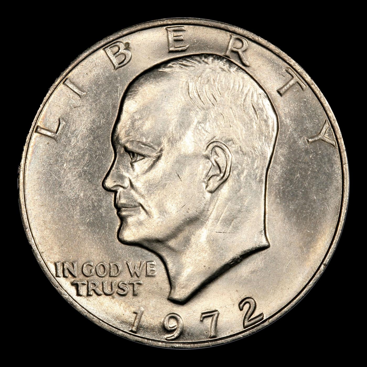 1972-p Ty 2 Eisenhower Dollar Near Top Pop $1 ms66 SEGS