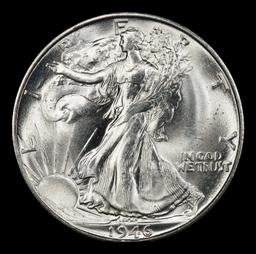 1946-s Walking Liberty Half Dollar Near Top Pop 50c ms66+ SEGS