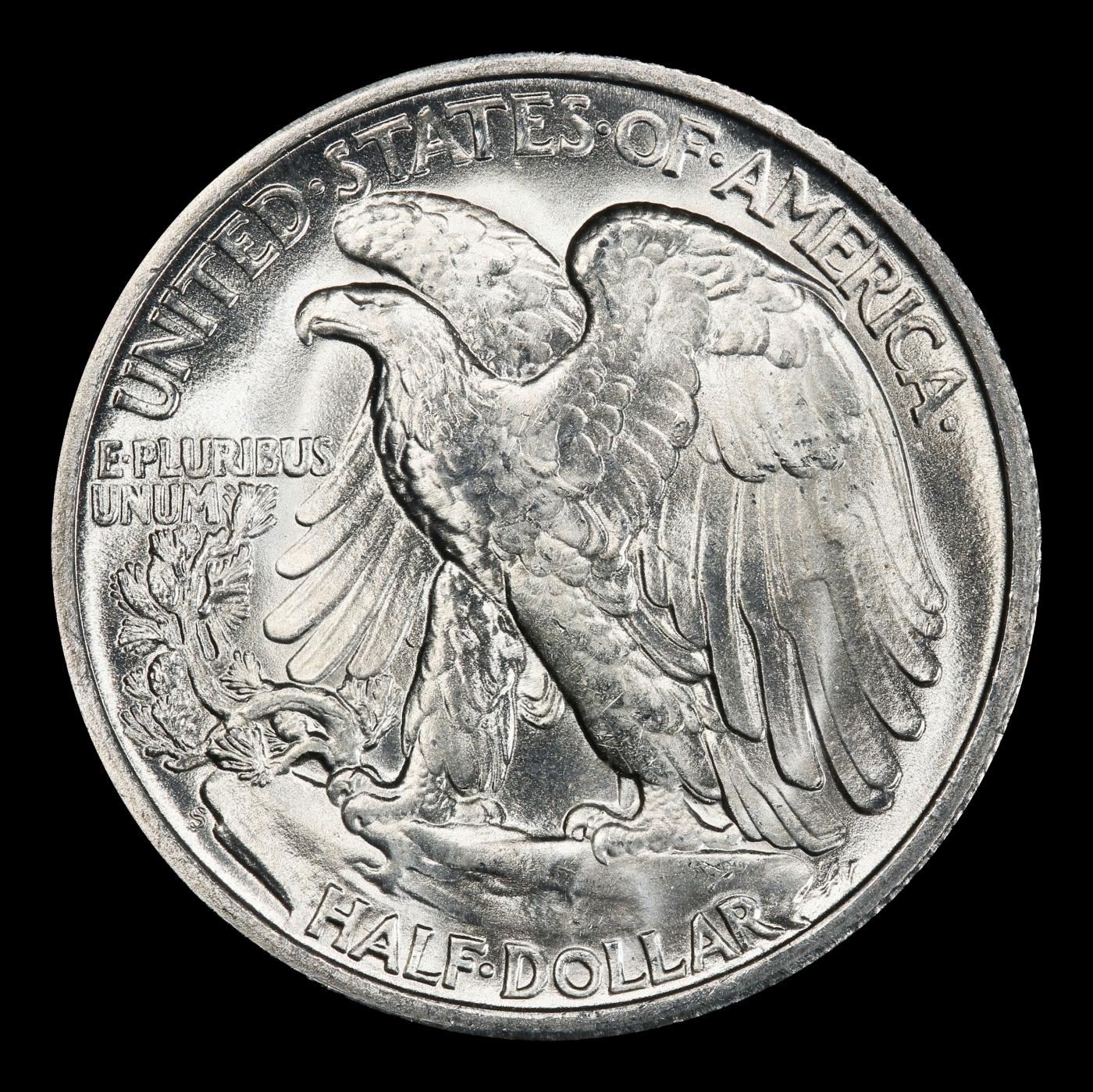 1946-s Walking Liberty Half Dollar Near Top Pop 50c ms66+ SEGS
