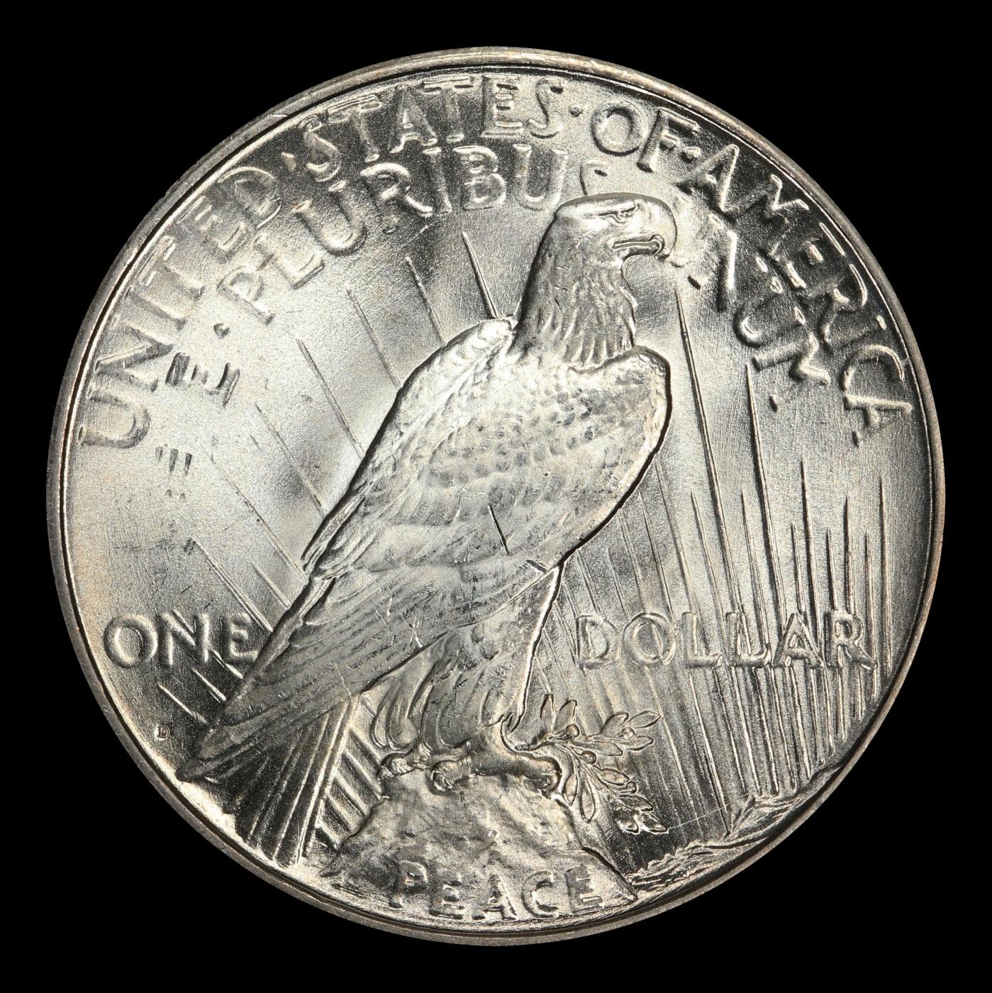 1927-d Peace Dollar $1 Grades ms63