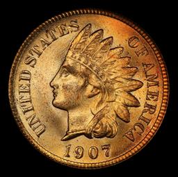 1907 Indian Cent . 1c ms66 rd SEGS