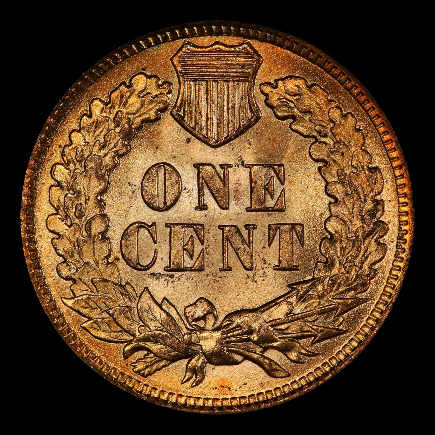 1907 Indian Cent . 1c ms66 rd SEGS