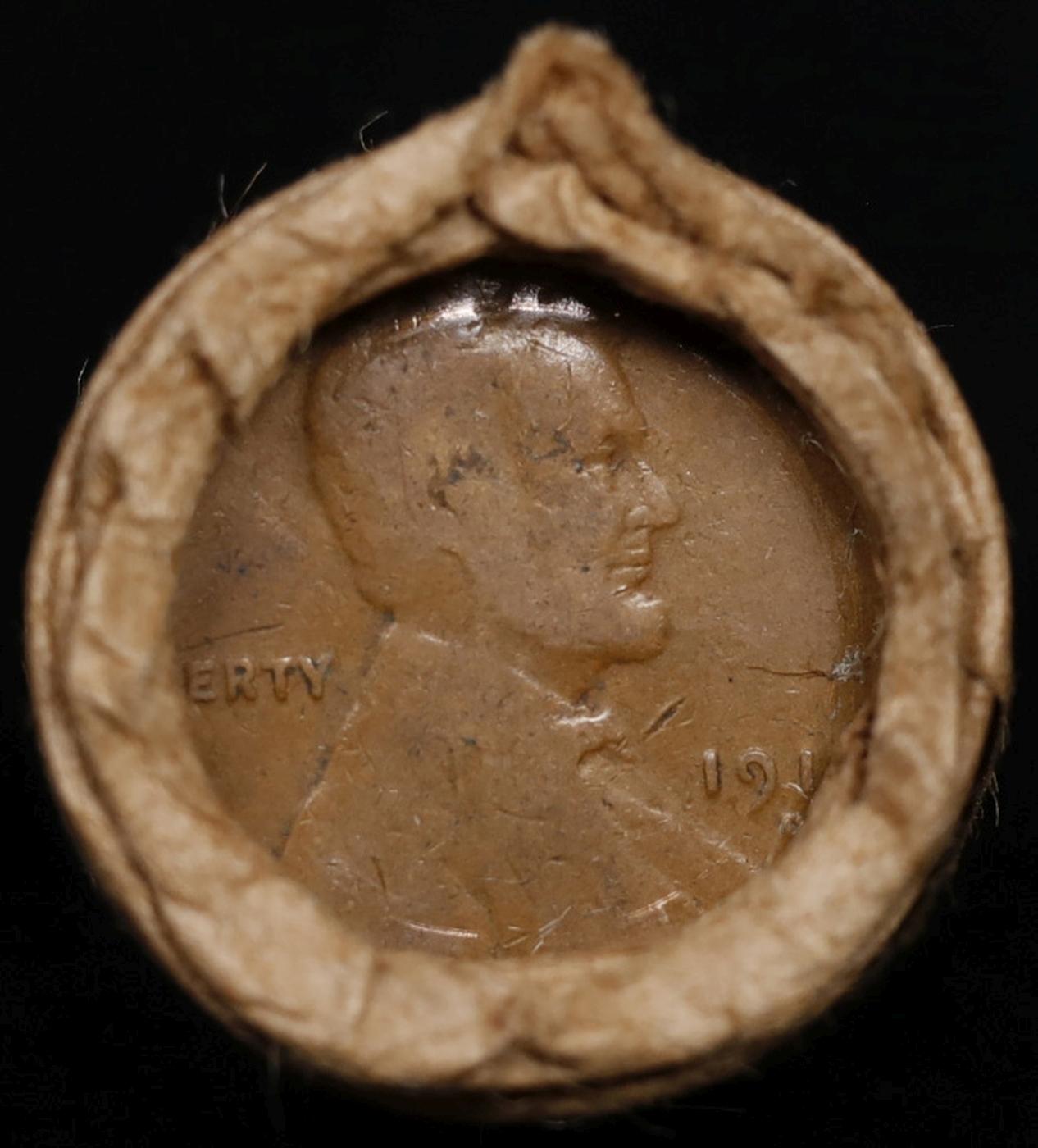 Lincoln Wheat Cent 1c Mixed Roll Orig Brandt McDonalds Wrapper, 1917-d end, Wheat other end