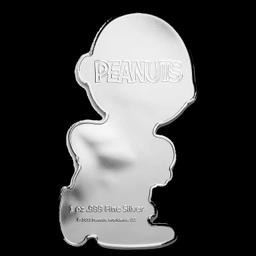 Shaped 1oz Silver Bar - Charlie Brown Peanuts Colorized Style - 1 oz Silver Round Round