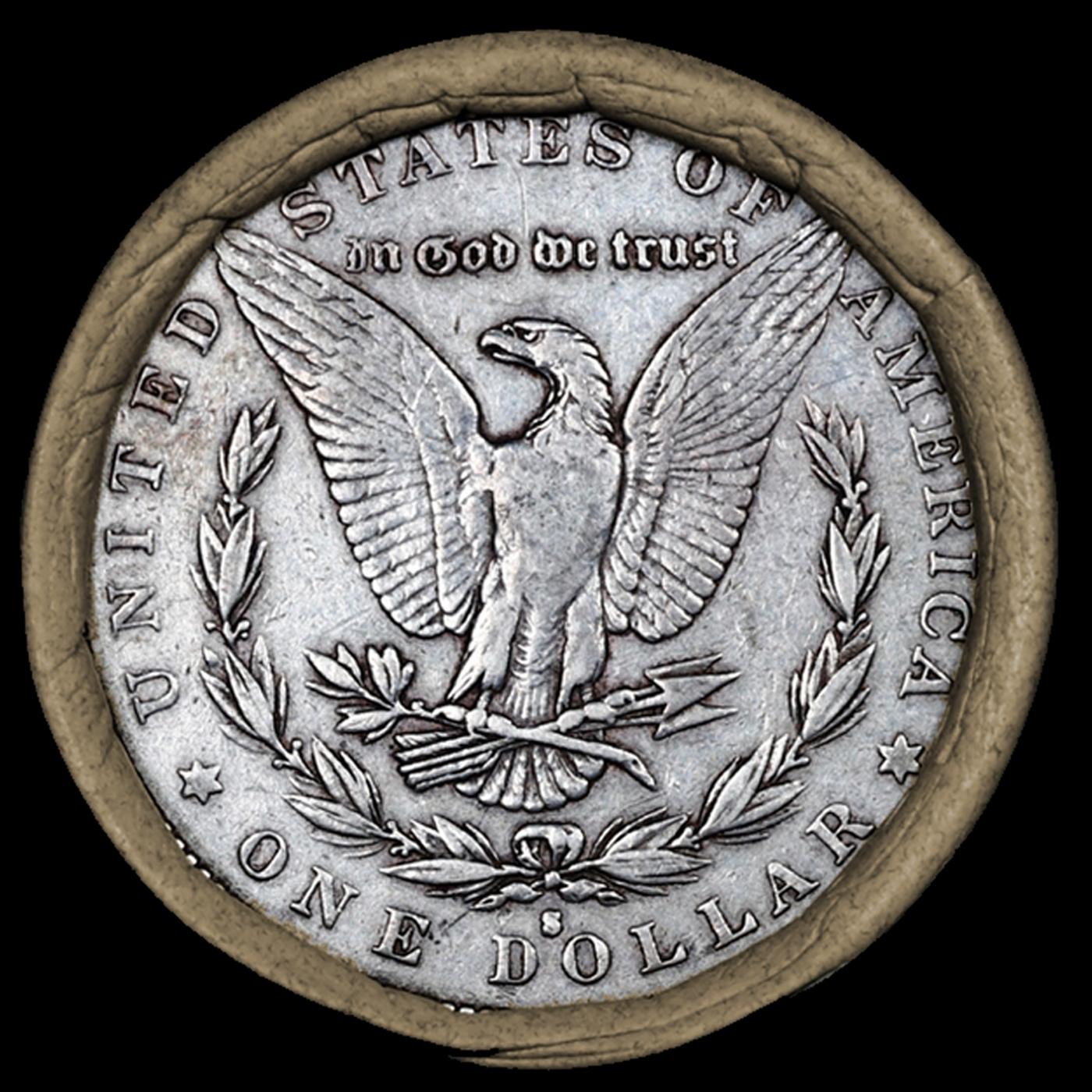OA- 10 Circ Morgan/Peace Silver Dollar Roll SEARS 1921 Peace/Morgan 'S' Rev Ends