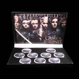 9 Coin Game of Thrones Silver Plated Round Collection