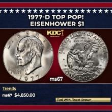 1977-d Eisenhower Dollar TOP POP! $1 ms67 SEGS
