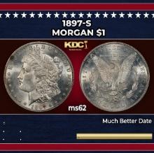 1897-s Morgan Dollar $1 Grades ms62