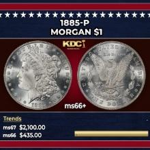 1885-p Morgan Dollar $1 ms66+ SEGS