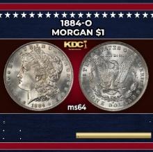 1884-o Morgan Dollar $1 Grades ms64