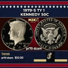1979-s Ty 1 Proof Kennedy Half Dollar 50c pr70 dcam SEGS