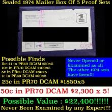 Original sealed box 5- 1974 United States Mint Proof Sets