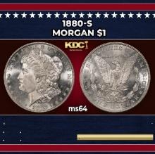 1880-s Morgan Dollar $1 Grades ms64