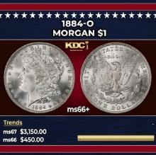1884-o Morgan Dollar $1 ms66+ SEGS