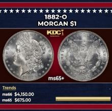1882-o Morgan Dollar $1 ms65+ SEGS