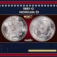 1881-o Morgan Dollar $1 Grades ms63+