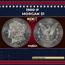 1900-p Morgan Dollar $1 Grades ms64+